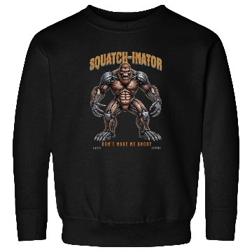 Discover Bigfoot Robot Design, Unique Sasquatch Graphic Sweatshirts