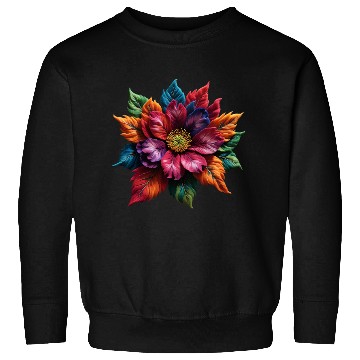 Discover Spectrum Bloom - The Vivid Floral Symphony Sweatshirts