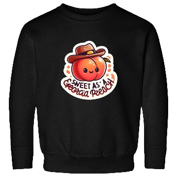 Discover Sweet as a Georgia Peach Sticker Sweatshirts