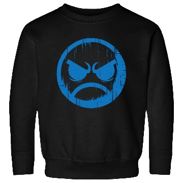 Discover Cool Blue Angry Face Sweatshirts