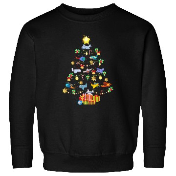 Discover Airplane Christmas Tree Sweatshirts