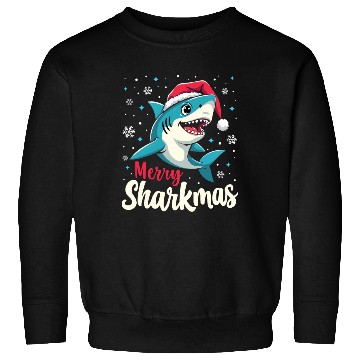 Discover Merry Sharkmas Santa Shark Sweatshirts