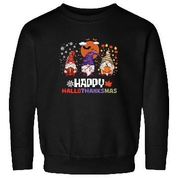 Discover Happy Hallothanksmas Halloween Thanksgiving Sweatshirts