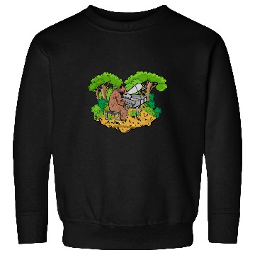 Discover Grizzly Bear playing Grand Piano Nature Pianist Sweatshirts