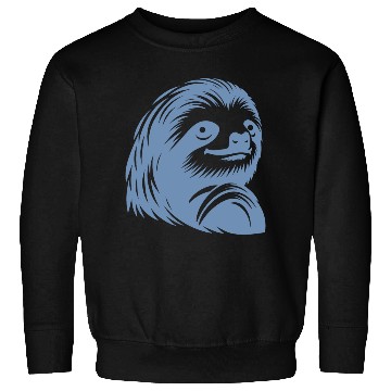 Discover Thoughtful sloth face portrait silhouette Sweatshirts