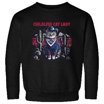 Discover Childless Cat Lady For Kamala Sweatshirts