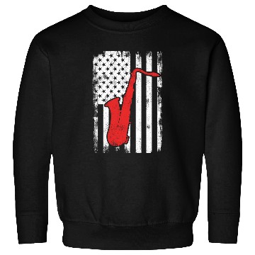 Discover Patriotic US Saxophone Player Sweatshirts