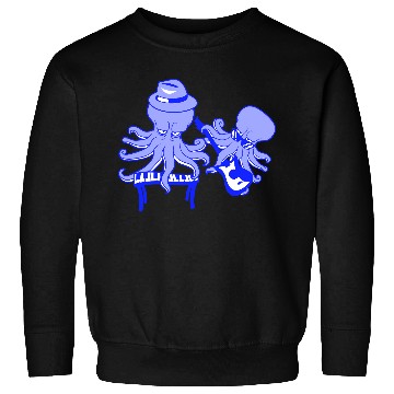 Discover Two Octopus Kraken Squid Guitar Keyboard Band Team Sweatshirts