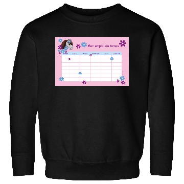 Discover Timetable for Kids - Pony Flowers pink - French Sweatshirts