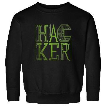 Discover Futuristic Digital Hacker Typography Sweatshirts