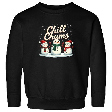 Discover Chill Chums Snowman Friends Festive Winter Fun Sweatshirts