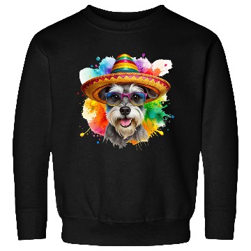 Discover Schnauzer head, dog with glasses Sweatshirts