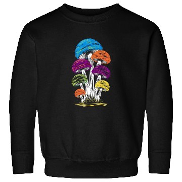 Discover Psychedelic Rainbow Mushrooms Sweatshirts