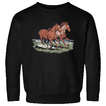 Discover Wild Horses Native American Running Free Sweatshirts
