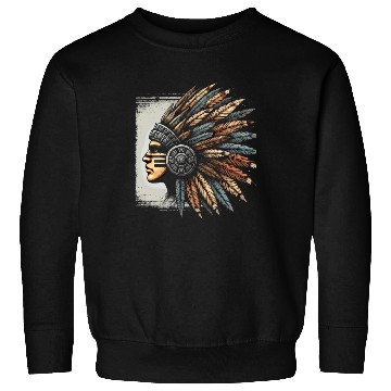 Discover Aztec Warrior Mask with Tribal Art and Ancient Sweatshirts