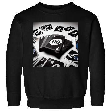 Discover Black Uno Cards Sweatshirts