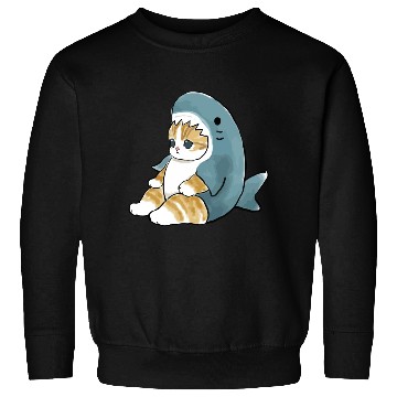 Discover sand cat love pet cat shark Sweatshirts