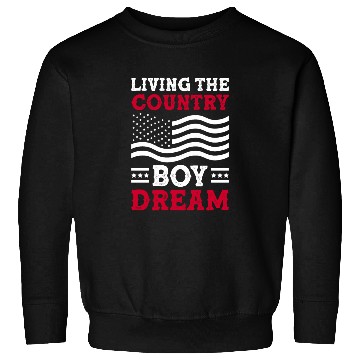 Discover Small Town Us Flag Country Livin Boy Sweatshirts
