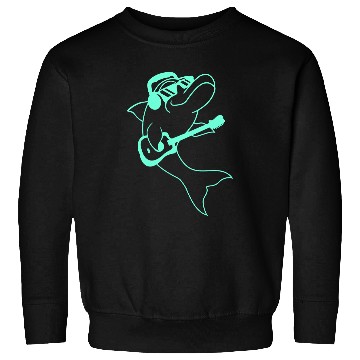 Discover Cool Dolphin Playing Guitar Headphone Sunglasses Sweatshirts