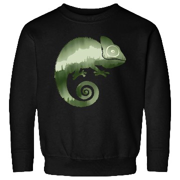 Discover green chameleon monochrome silhouette Sweatshirts