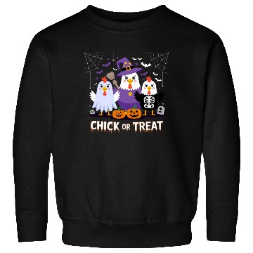 Discover Chick or Treat Halloween Fun with Ghost, Witch, Sweatshirts