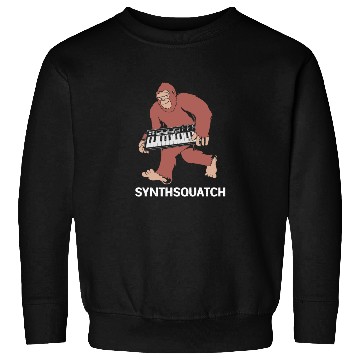 Discover Funny Music Producer Big Foot Synthsquatch Sweatshirts