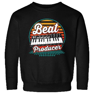Discover Retro Sunset Beat Maker Music Producer Sweatshirts