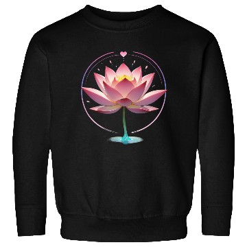 Discover Heartfelt Serenity: Lotus Pulse Sweatshirts