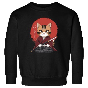 Discover Neko Battousai Samurai Cat Classic Sweatshirts