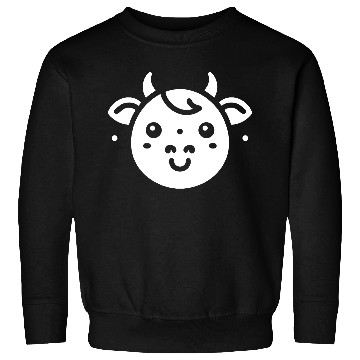 Discover Cow face cute cows vector farm animal art path8 Sweatshirts