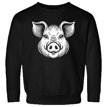 Discover Pig face pigs vector farm animal path18 Sweatshirts
