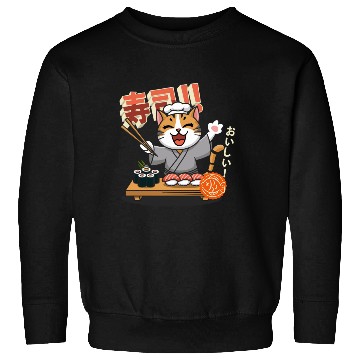 Discover Sushi Chef Cat Adorable Culinary Cat Design Sweatshirts