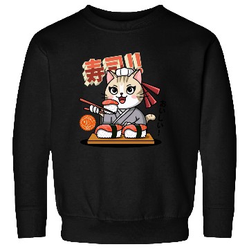 Discover Sushi Chef Cat Adorable Culinary Cat Design Sweatshirts
