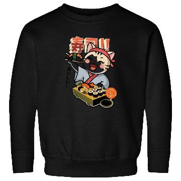 Discover Sushi Chef Cat Adorable Culinary Cat Design Sweatshirts
