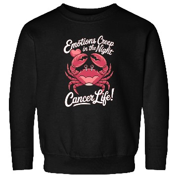 Discover Emotions Creep in the Night Cancer Zodiac Sign Sweatshirts