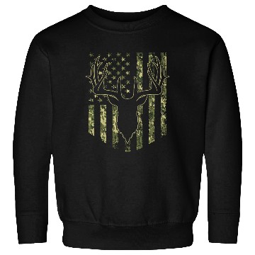 Discover Camouflage USA Flag Deer Hunting Camo Sweatshirts