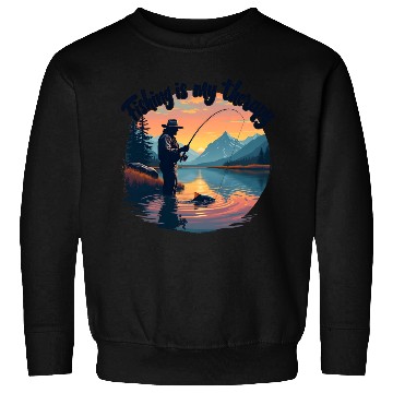 Discover Fishing is my therapy Sweatshirts