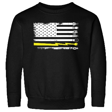 Discover Electrician Electrical Engineer Lineman US Flag Sweatshirts