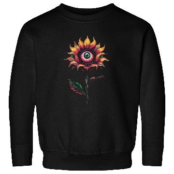 Discover Weirdcore Aesthetic Flower Human Eyeball Strangeco Sweatshirts