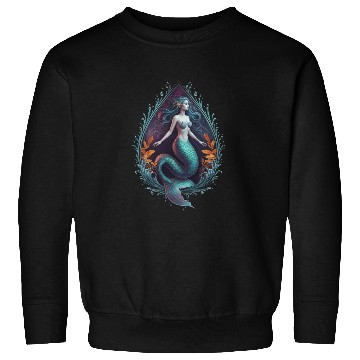 Discover Mermaid's Ocean Drop: Ethereal Waters Sweatshirts