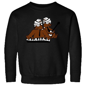 Discover 2 Cool Brown Bear Team Friends Playing Band Music Sweatshirts