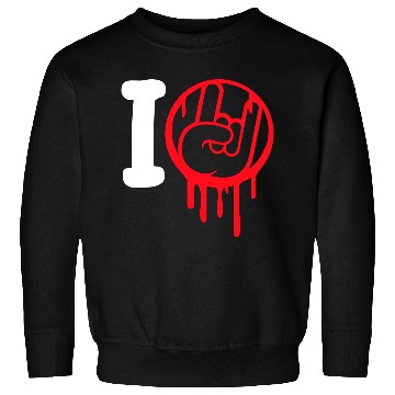 Discover I Love Heavy Metal Hard Rock Music Graffiti Heart Sweatshirts