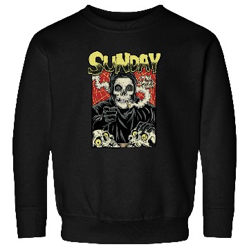 Discover Sunday I'm not Doing Shit Today Horror Version Sweatshirts