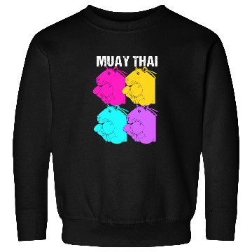 Discover MMA Kickboxing Retro 80s Capybara Doing Muay Thai Sweatshirts