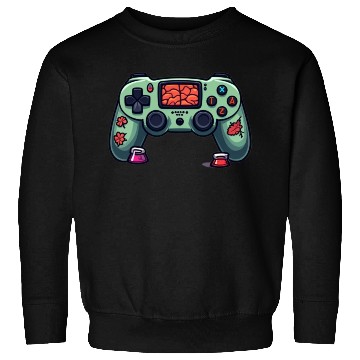 Discover Zombie Brain-Themed Green Controller Sweatshirts