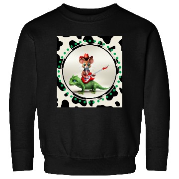 Discover Mouse on Lizard Playing Guitar Sweatshirts