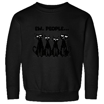 Discover Ew, People (Black Cats) by Asarteon Sweatshirts