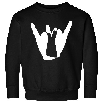 Discover Two heavy metal hard rock horn finger hand gesture Sweatshirts