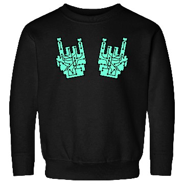 Discover Heavy metal nerd electronic circuits hand gesture Sweatshirts