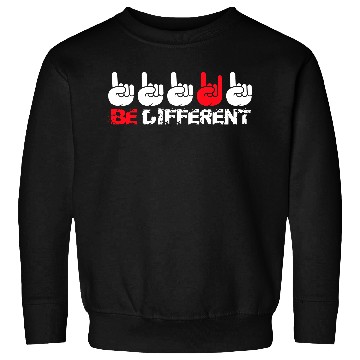 Discover 5 Be Different Heavy Metal Hard Rock Hand Gestures Sweatshirts